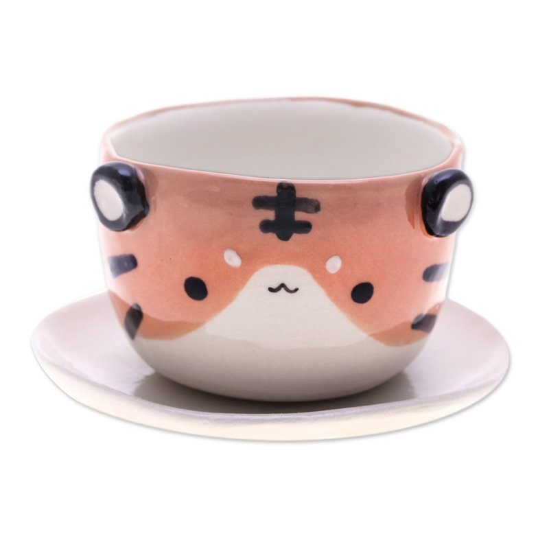 Dakota Fields Handmade Tiger Spring Ceramic Mini Flower Pot (Small)
