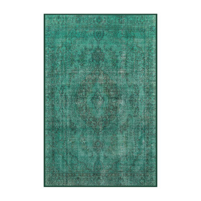 Tapis vert de style oriental