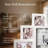 "Together" 20" x 20" Photo Collage Wall Clock, White Farmhouse Picture Frame Holds 12 Photos, Battery Operated Family Memory Display Clock for Nursery, Baby Room, Kids Bedroom, Living Room & Family Wall Decor