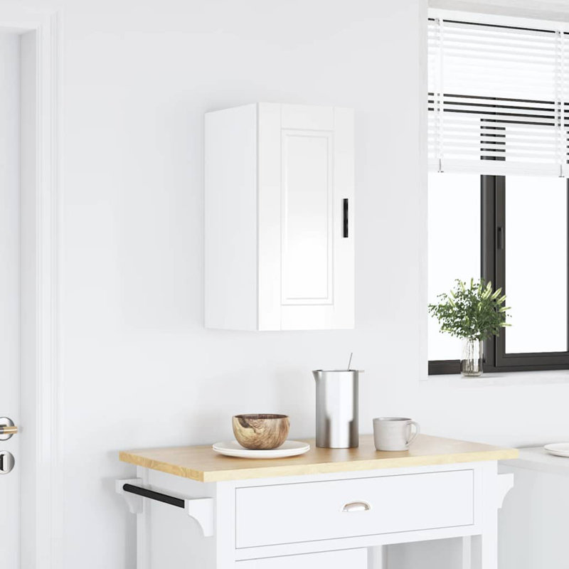 vidaXL Kitchen Wall Cabinet Engineered Wood Standard, high gloss white