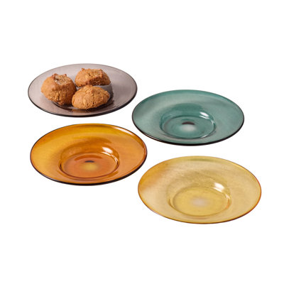 Ensemble de 4 assiettes en verre Niko