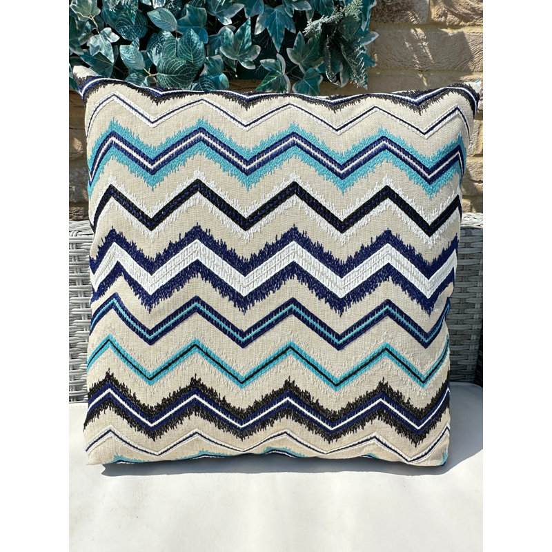 Abstract Blue Square Cushion Cover, Blue