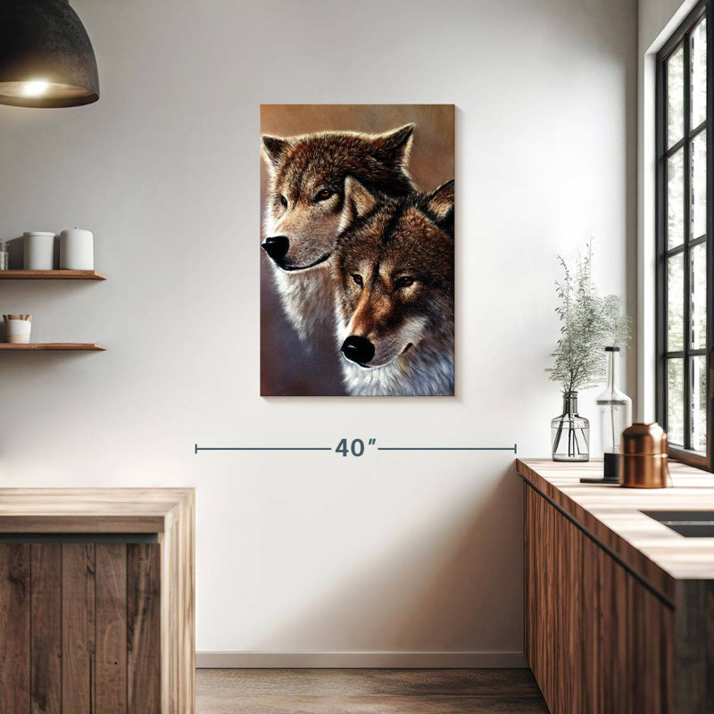 Brampt Fearless Wolves, 36" H x 24" W
