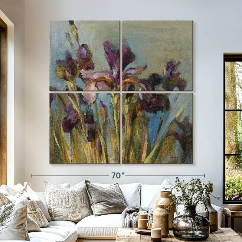 Harnek Spring Iris I, 57" H x 57" W