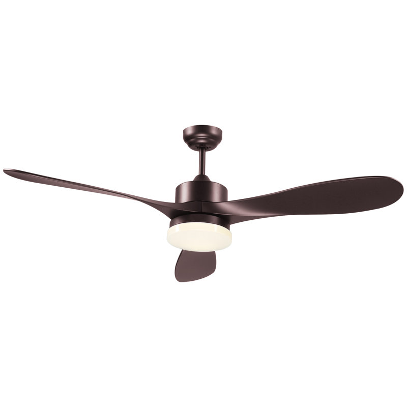 Alisan Ceiling Fan with LED Lights, Brown