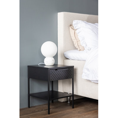 Bethony 40cm W Steel Bedside Table