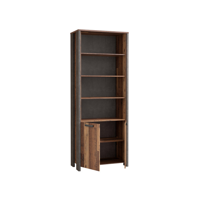 Lanham 220.7cm H Standard Bookcase, 220.7 cm H x 86.7 cm W x 41.6 cm D, Standard