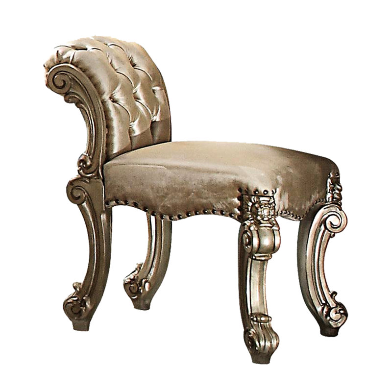 Siège de coiffeuse confortable or et os Bairdstown avec finition contrastée antique