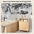 Free-Standing Cabinet Oak 3-Drawer 1-Door Bathroom Livingroom