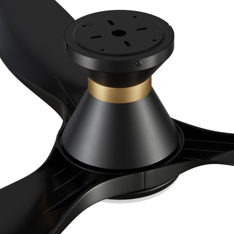 Noblestown 52'' Smart DC Motor Ceiling Fan with Light, Remote Control, Black
