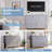 7 Drawer Dresser with Metal Knobs, 53.9" Wide Wooden Double Storage Chest for Bedroom Entryway-465888198