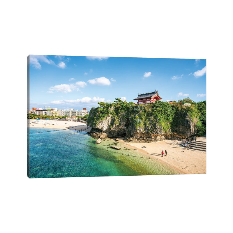 Naminoue Beach And Naminoue Shrine, Naha, Okinawa by Jan Becke - Wrapped Canvas Print, 152.5 cm H x 101.5 cm W
