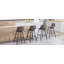 Upholstered Counter Stool with Metal Frame-61601234-135456942