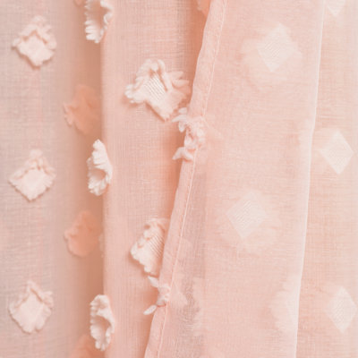 Textured Dot Sheer Sheer Curtain Pair