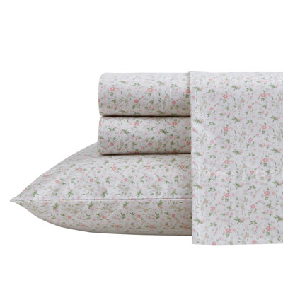 Laura Ashley Printed 100% Cotton Percale Sheet Set