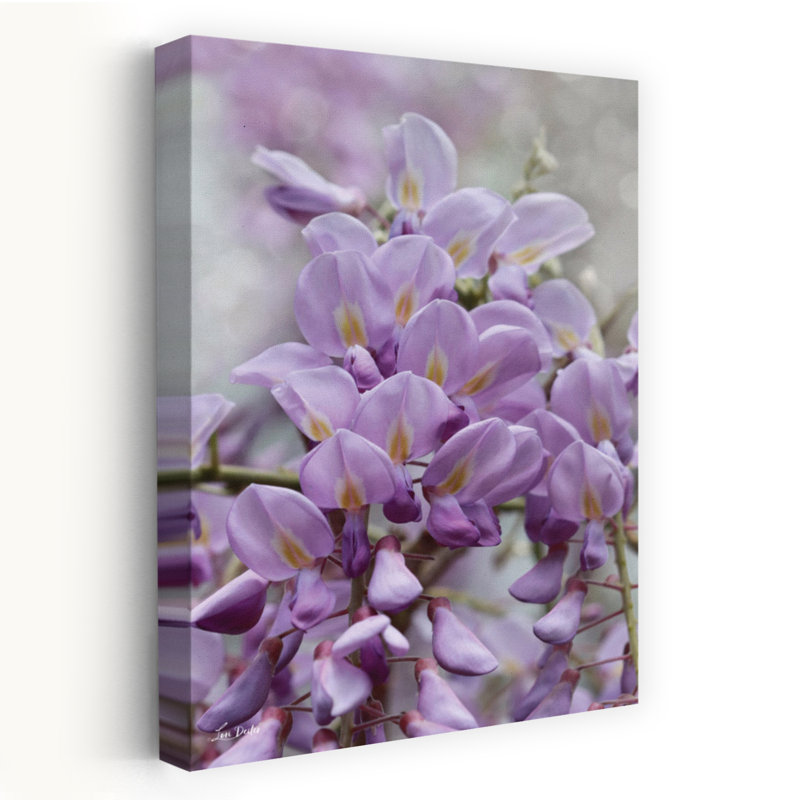 Wisteria Blossoms, art floral contemporain, H 24 po x l 16 po