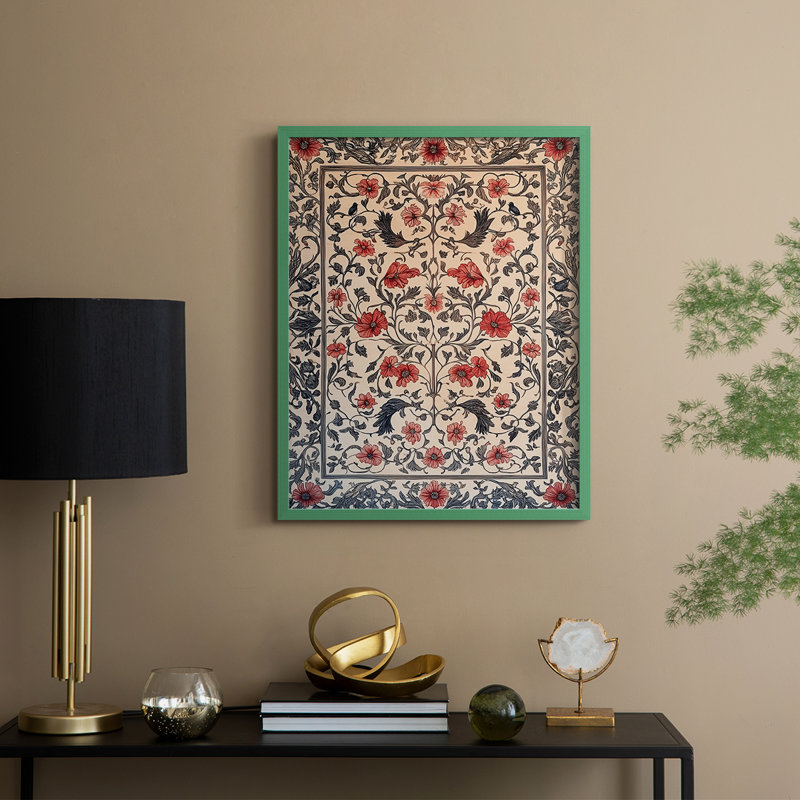 La série CC de William Morris - impression encadrée de qualité supérieure - prête à être accrochée - aucun clou requis, Vert