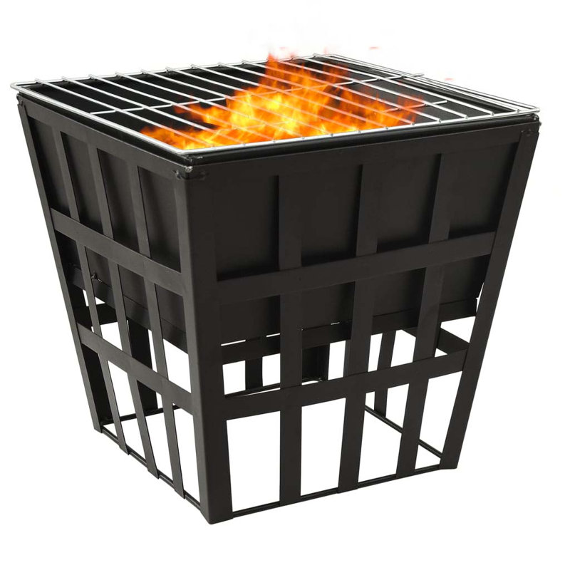 Adael Square Steel Wood Burning Fire Pit