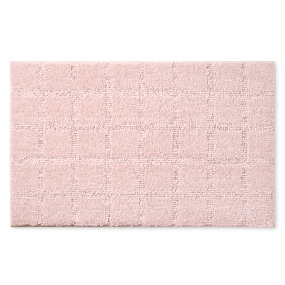TOWN & COUNTRY EVERYDAY Ultra Plush Solid Tufted Windowpane Machine Washable Bath Mat 20"x32"