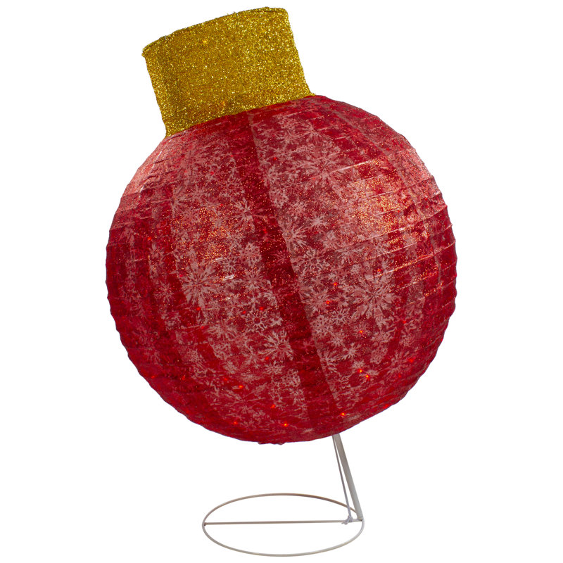 Décoration de Noël d'extérieur 38 po avec œillets scintillants 38 po, Rouge