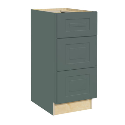 Gallery Express Ellison Assembled 18 in W x 24 in D x 34.5 in H Drawer Base Kitchen Cabinet in Meadow