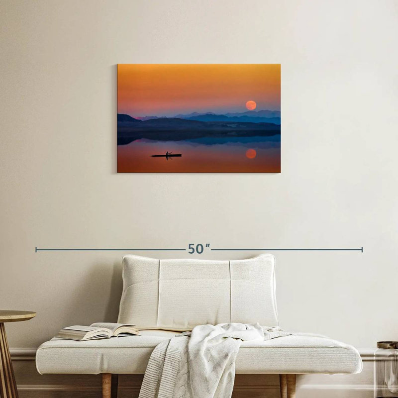 Gillard Sunset Rowboat, 20" H x 30" W