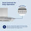 Hauslane 36" Stainless Steel 600 CFM Convertible Island Range Hood with Baffle Filter