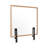 Bi-Office partition, splashback glass board, metal clips, MDF frame, 90 x 60cm.