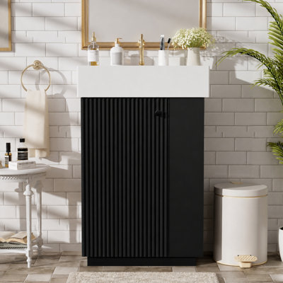 22" Single Bathroom Vanity With Ceramic Top