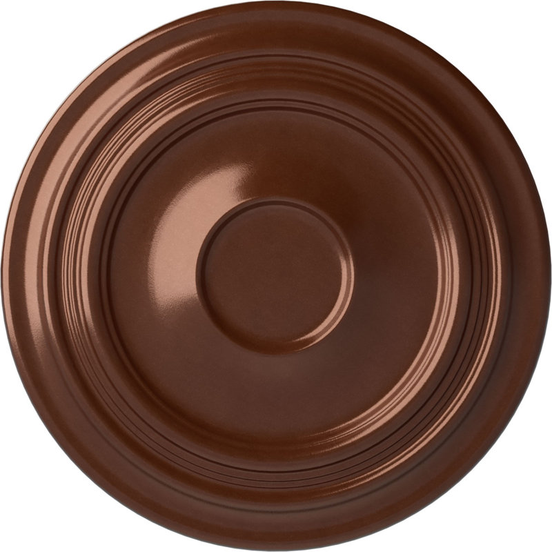 Médaillon de plafond traditionnel 24 3/8 po x P 1 1/2 po (convient aux auvents jusqu'à 5 1/2 po), Pièce de cuivre
