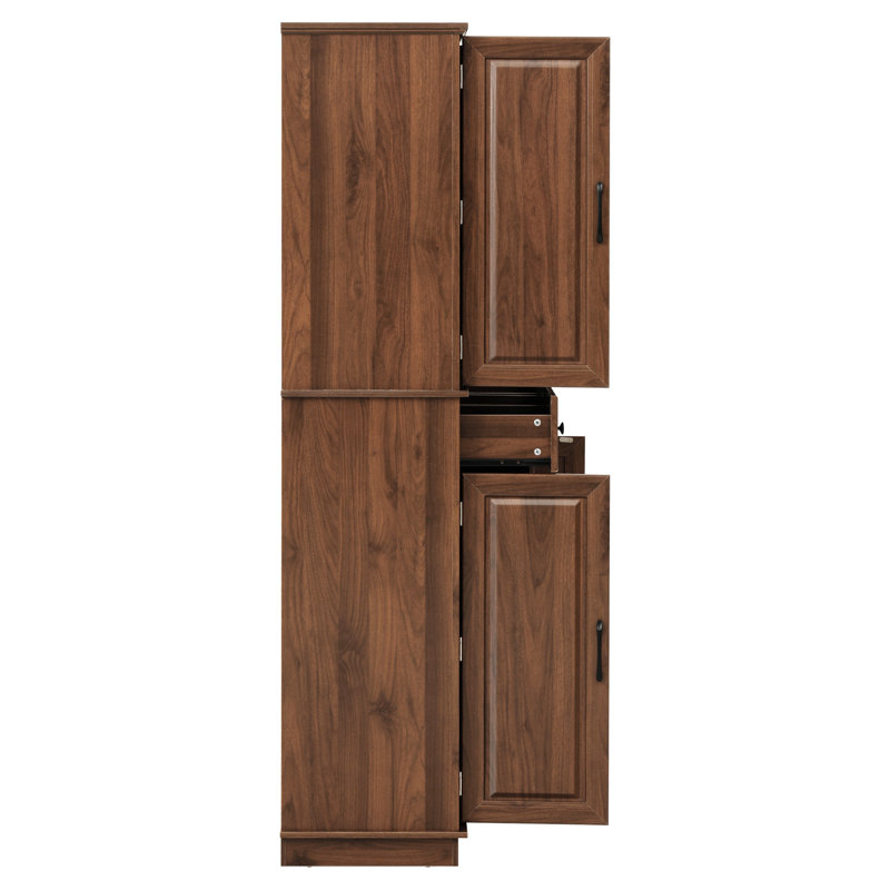 72" Kitchen Pantry for Kitchen, Entryway & Bathroom, Brown