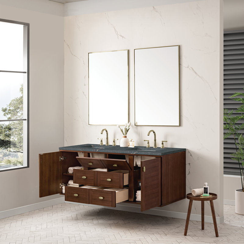 Amberly 60'' W Double Vanity, Parisien Bleu