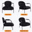 Ensemble de 2 fauteuils d'appoint rembourrés en velours côtelé avec coussin lombaire Aldarondo-132269723