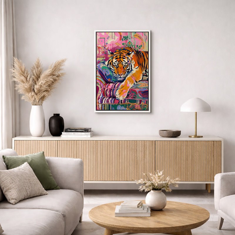 «Bright Bright BCBG», impression sur toile encadrée, impression sur toile, Cadre blanc, H 36 po x l 24 po