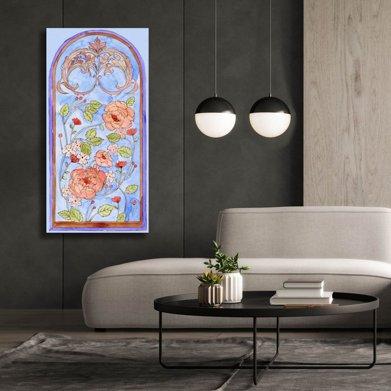 «Epic Graffiti» «Garden Of Stain Glass 1» par Melissa Wang, art mural sur toile, 30 po x 60 po, H 60 po x l 30 po