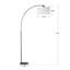 Lampe sur pied arquée 74,8 po: noir mat avec abat-jour blanc multi-angles