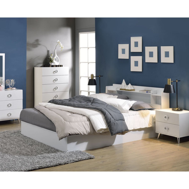 Lit avec rangement Winou, cadre de lit, lit plateforme
