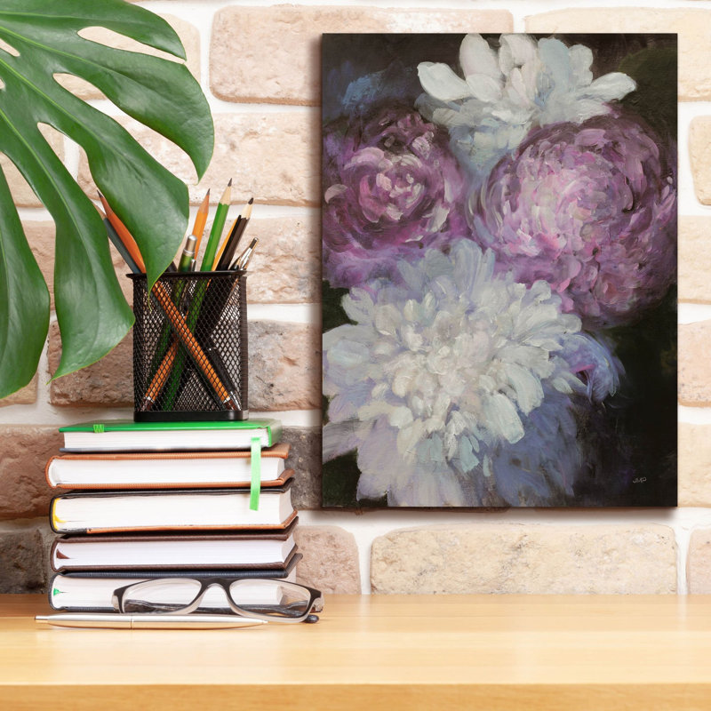 «Midnight Garden No Butterflies» par Julia Purinton, art mural sur toile, H 16 po x l 12 po x P 0,75 po