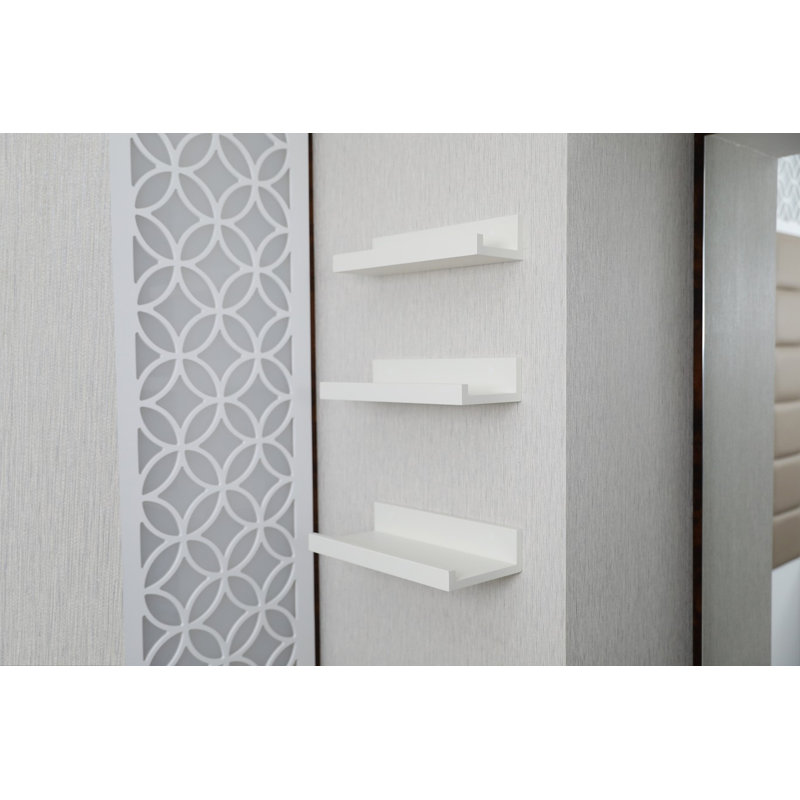 3 Piece Floating Shelf, White
