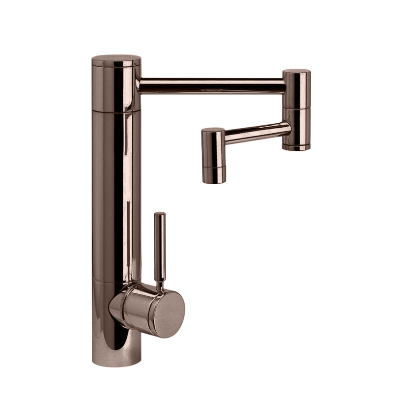 Hunley Kitchen Faucet - 12" Articulated Spout, Antique Bronze