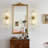 Modern Cylindrical Golden K9 Crystal Wall Lamp