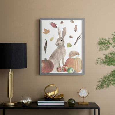 «CuteAutumnForest II», reproduction encadrée - bois massif