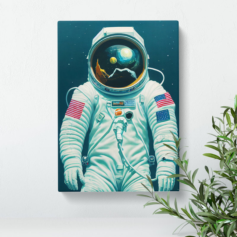 Outstanding Astronaut - Wrapped Canvas Print, 60cm H x 40cm W x 3cm D