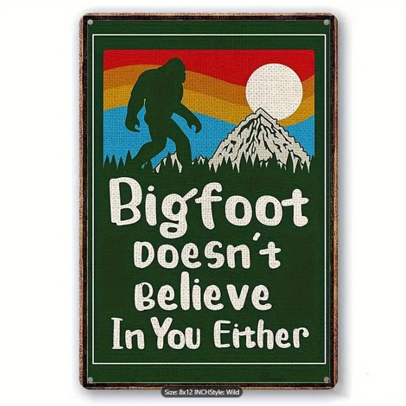 Plaque rétro rétro Bigfoot
