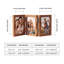 Cadre photo en bois à trois volets articulés, cadre photo pliable style livre, présentoir de table-1658942019