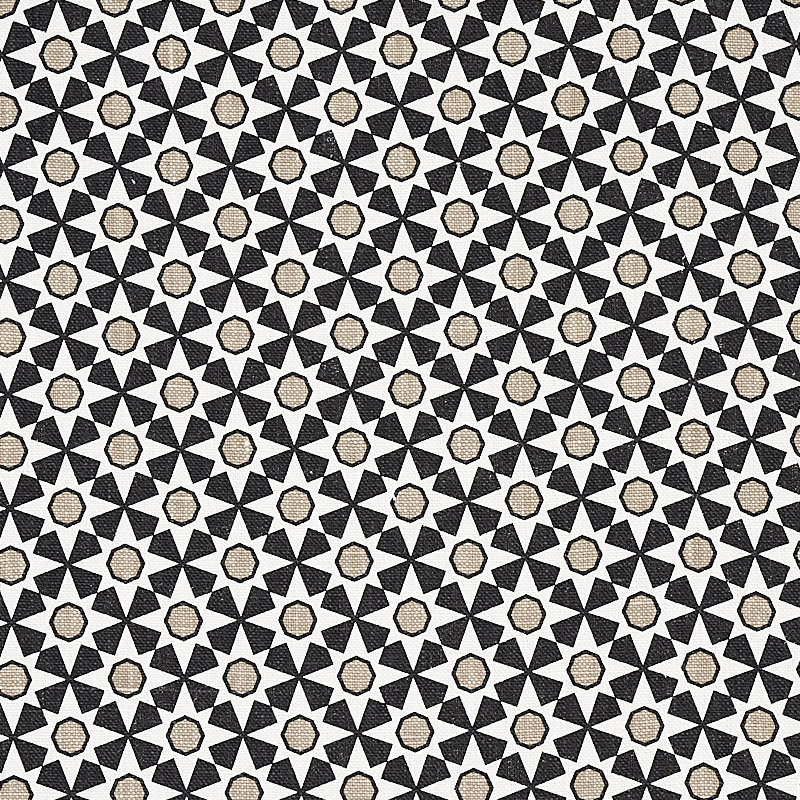 Serendipity Fabric, Black/Taupe