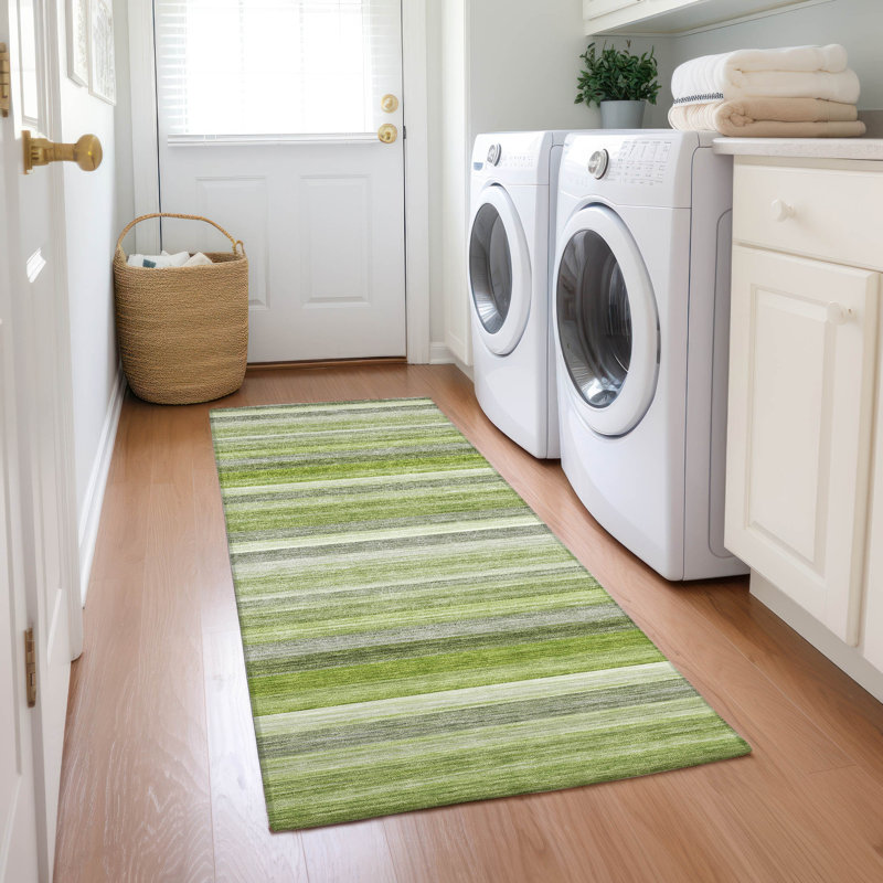 Kinslee Washable Striped Indoor / Outdoor Rug, Runner 2'3" x 7'6"