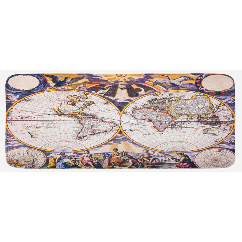 Tapis de cuisine world map