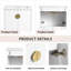 Meuble-lavabo mural 60 po. Couleur blanc brillant. Lavabo et petit rangement inclus. Bassin en céramique, fabrication en contreplaqué. 2 armoires et lavabos. Assemblage requis, montage moderne, blanc. Tablettes.-543456840