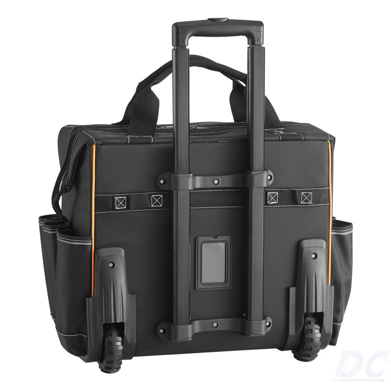 Rolling Tool Bag 25 Pockets Heavy Duty Roller Tool Bag Telescoping Handle
